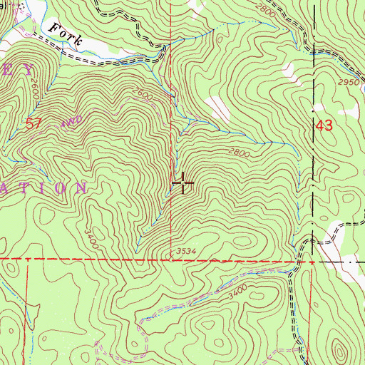Topographic Map of Round Valley Reservation, CA