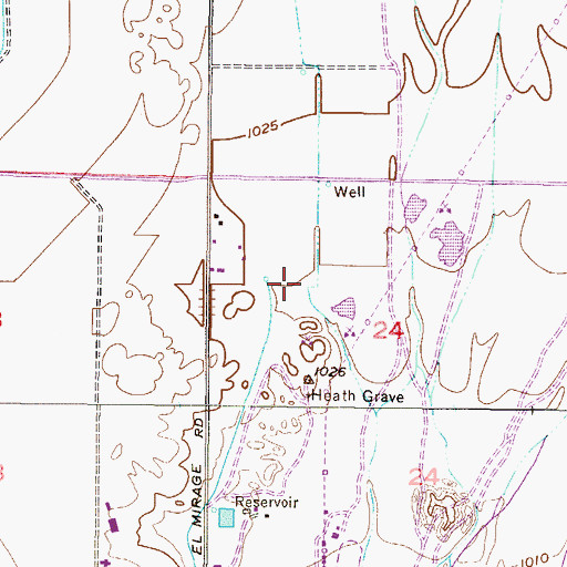 Topographic Map of El Mirage Land Reclamation Facility, AZ