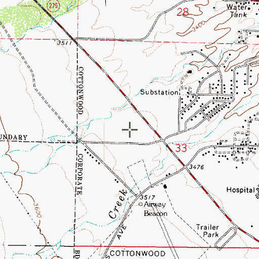Topographic Map of Coppergate Business Park, AZ