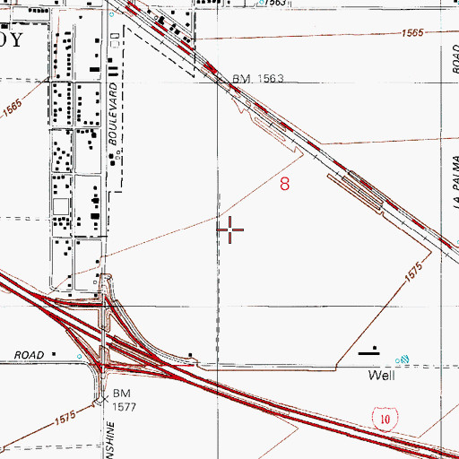 Topographic Map of Eloy Business Park, AZ