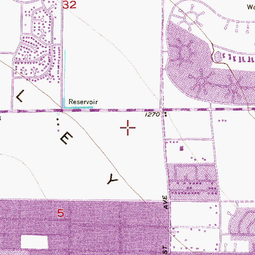 Topographic Map of Fifty - One Bells Business Park, AZ