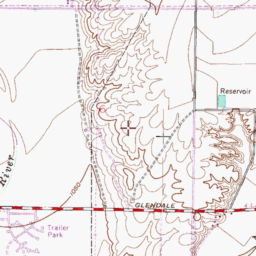 Topographic Map of Glen Harbor Business Park, AZ