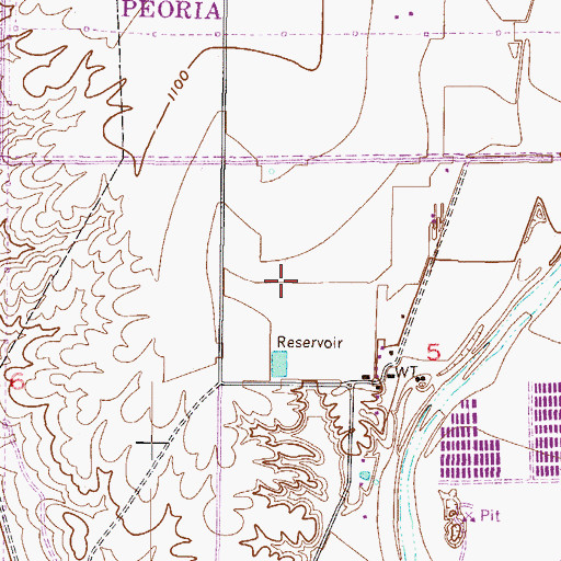 Topographic Map of Glen Harbor Commerce Park, AZ