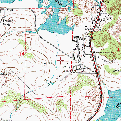 Topographic Map of Prescott Lakes Commerce Center, AZ