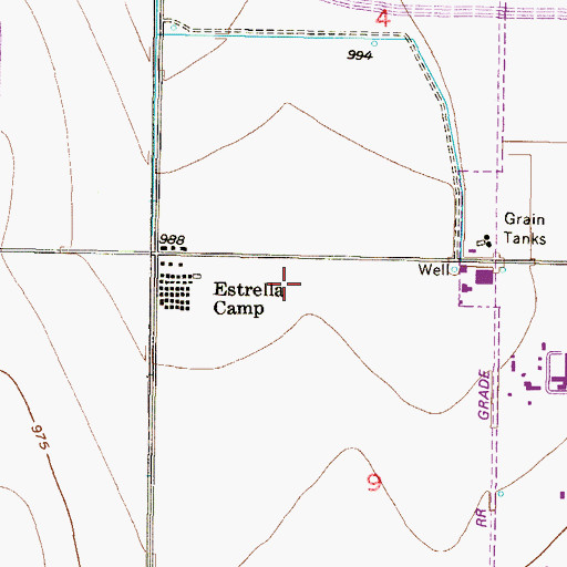 Topographic Map of Venida Business Park at Crosspointe, AZ