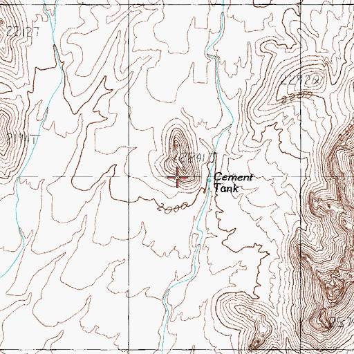 Topographic Map of Cement Tank, AZ