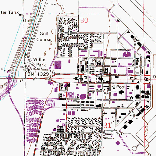 Topographic Map of Arizona State University Polytechnic Campus Academic Center Building, AZ