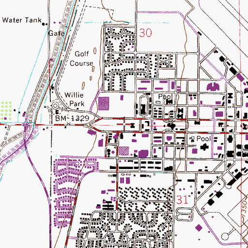 Topographic Map of Arizona State University Polytechnic Campus Administration Building, AZ