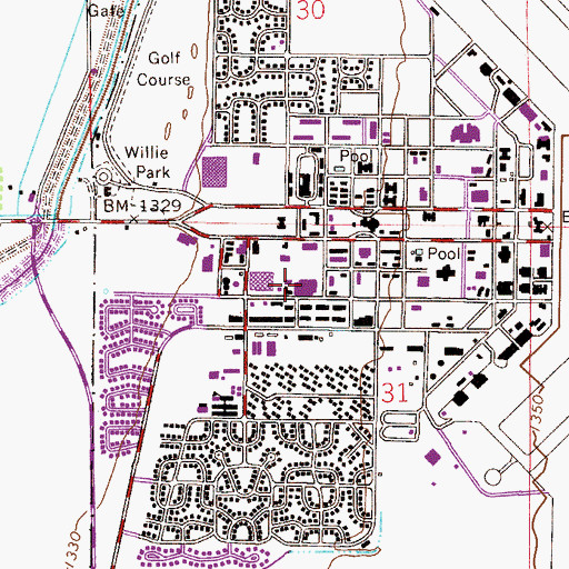 Topographic Map of Arizona State University Polytechnic Campus Agribusiness Center, AZ