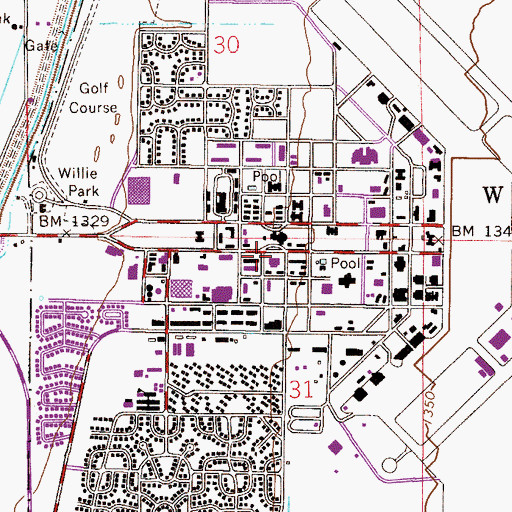 Topographic Map of Arizona State University Polytechnic Campus Applied Arts Pavilion, AZ