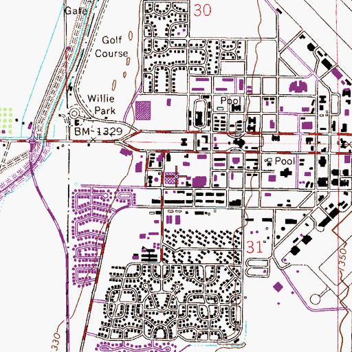 Topographic Map of Arizona State University Polytechnic Campus Engineering Studio, AZ