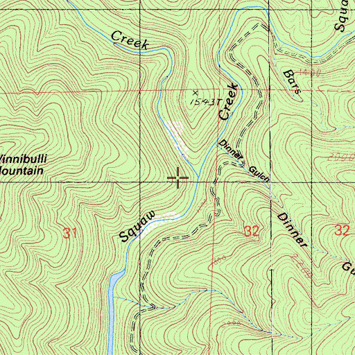 Topographic Map of Salt Creek, CA