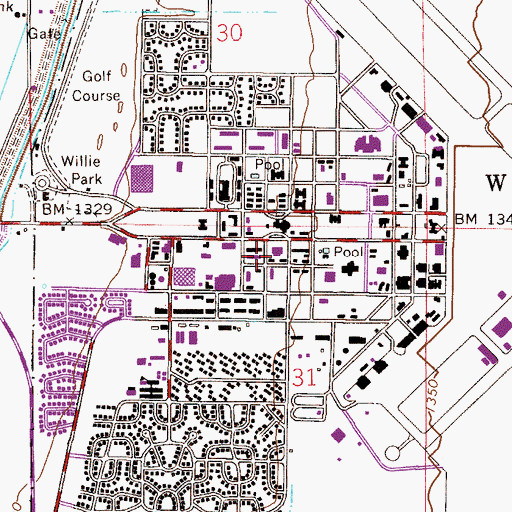 Topographic Map of Arizona State University Polytechnic Campus Santa Catalina Hall, AZ