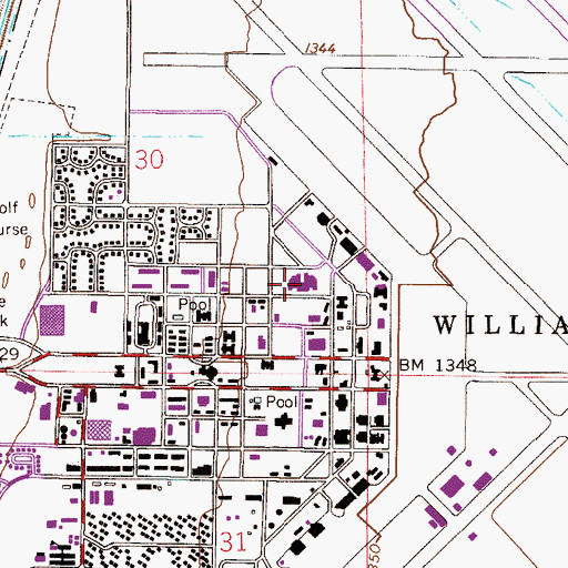 Topographic Map of Arizona State University Polytechnic Campus Simulator Building, AZ