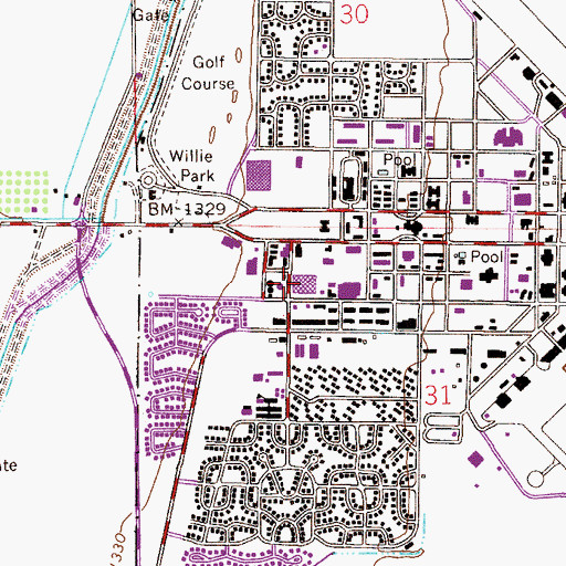 Topographic Map of Arizona State University Polytechnic Campus Technology Center, AZ