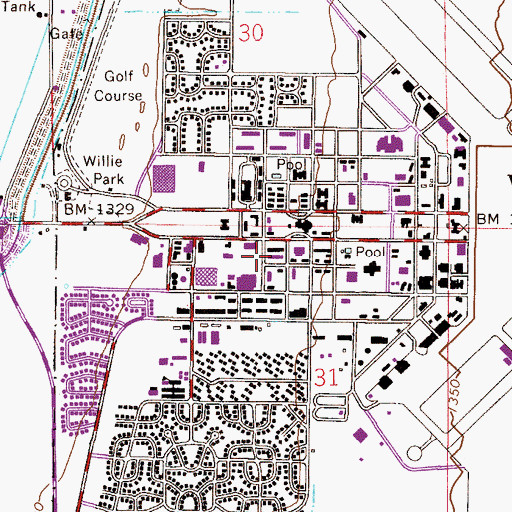 Topographic Map of Arizona State University Polytechnic Campus Wanner Hall, AZ