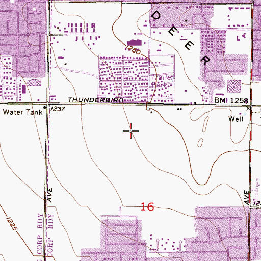 Topographic Map of Arizona State University West Campus University Center Building, AZ
