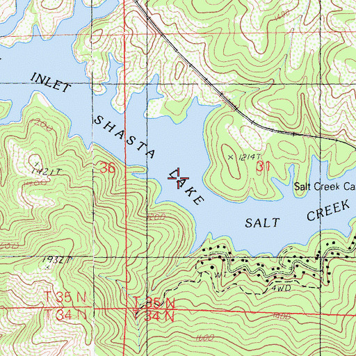 Topographic Map of Salt Creek Inlet, CA