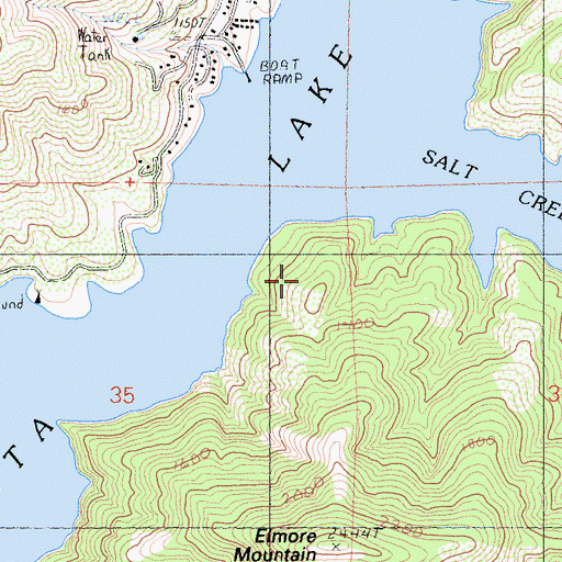 Topographic Map of Salt Creek Point Campground, CA