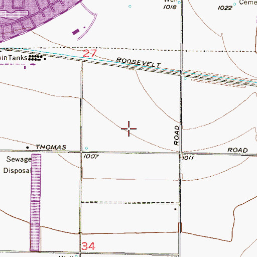 Topographic Map of Estrella Mountain Community College Fitness Center, AZ