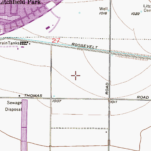 Topographic Map of Estrella Mountain Community College Mariposa Hall, AZ