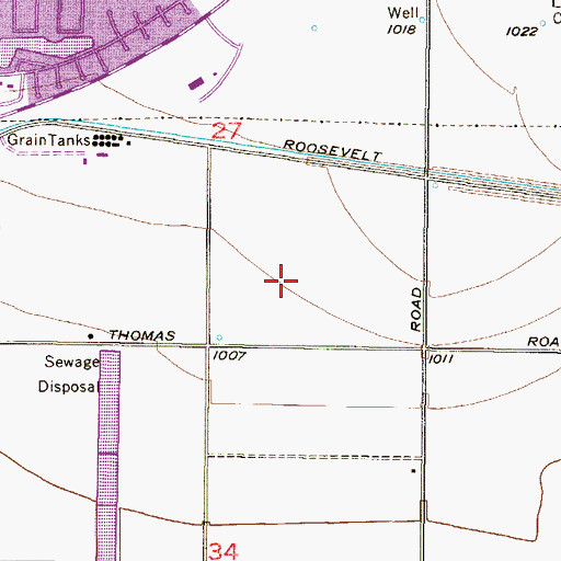 Topographic Map of Estrella Mountain Community College Ocotillo Hall, AZ