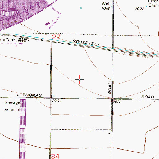 Topographic Map of Estrella Mountain Community College Southwest Skill Center, AZ