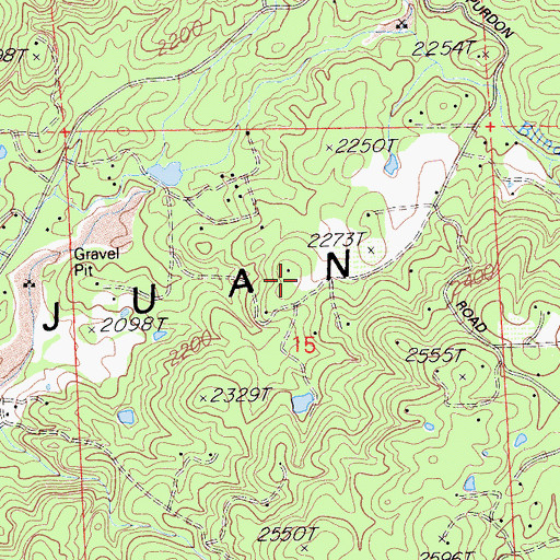 Topographic Map of San Juan Ridge, CA
