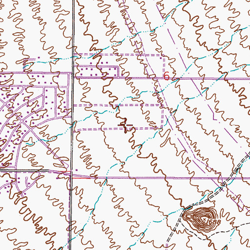 Topographic Map of Mesa Community College Red Mountain Campus Mesquite Building, AZ