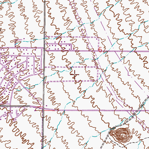 Topographic Map of Mesa Community College Red Mountain Campus Palo Verde Building, AZ