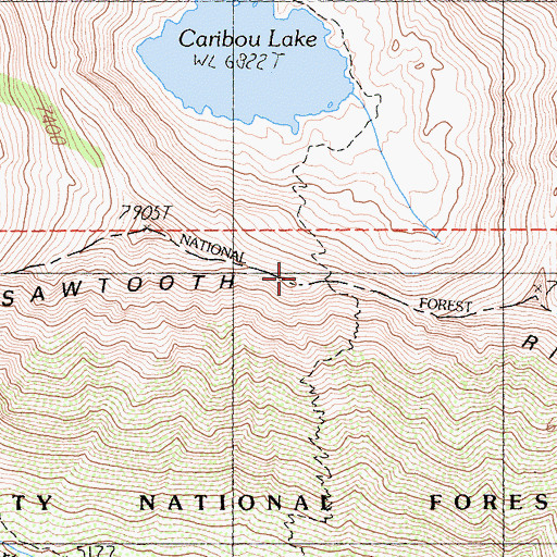 Topographic Map of Sawtooth Ridge, CA