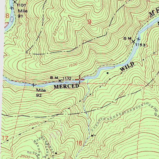 Topographic Map of Saxon Creek, CA