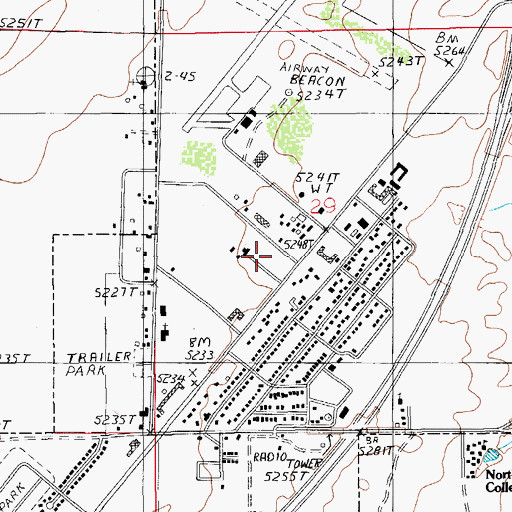 Topographic Map of Northland Pioneer College Painted Desert Campus Nizhoni Learning Center, AZ