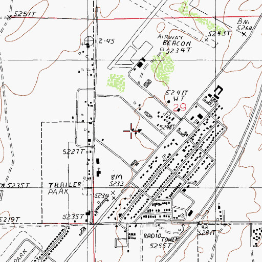 Topographic Map of Northland Pioneer College Painted Desert Campus Tawa Center, AZ