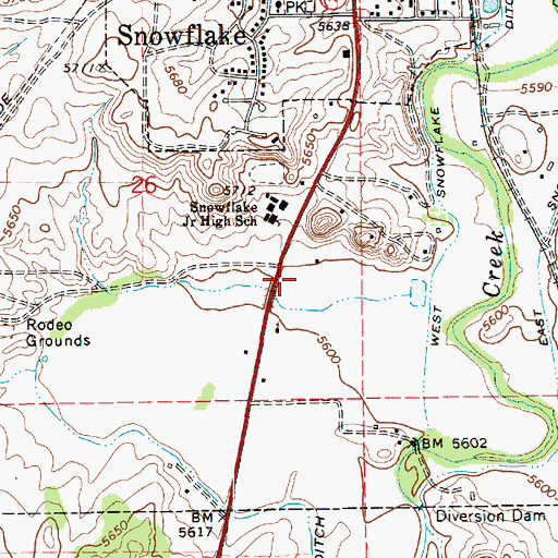 Topographic Map of Northland Pioneer College Silver Creek Campus Learning Center, AZ