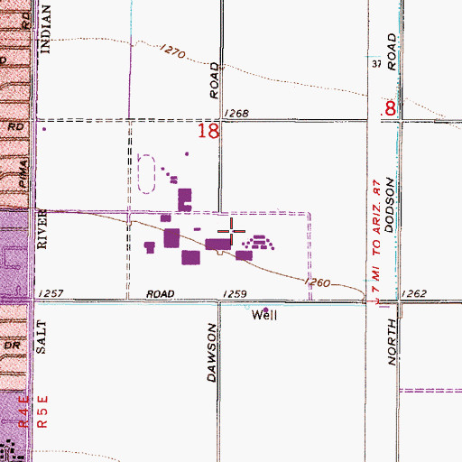 Topographic Map of Scottsdale Community College Main Campus Applied Sciences Building, AZ