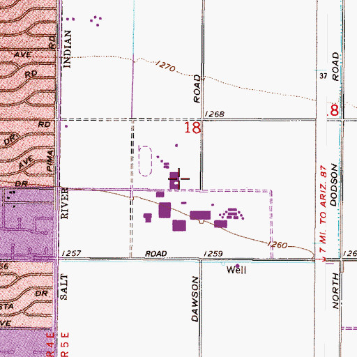 Topographic Map of Scottsdale Community College Main Campus Natural Science Building, AZ