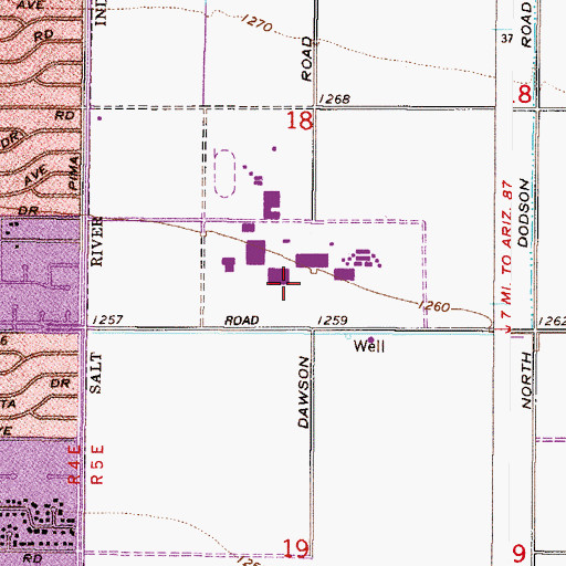 Topographic Map of Scottsdale Community College Main Campus Nursing Building, AZ
