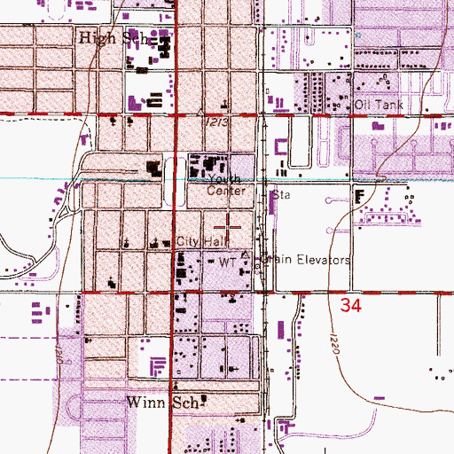 Topographic Map of Chandler Police Department Headquarters, AZ