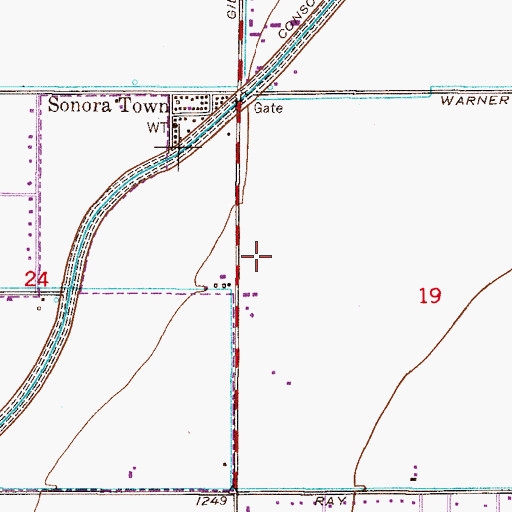 Topographic Map of Gilbert Police Department, AZ