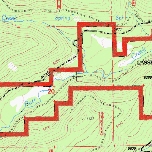 Topographic Map of Shanghai Creek, CA