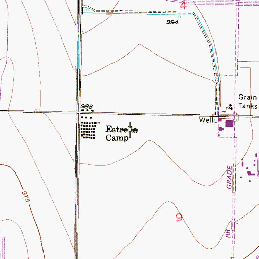 Topographic Map of Goodyear Police Department, AZ