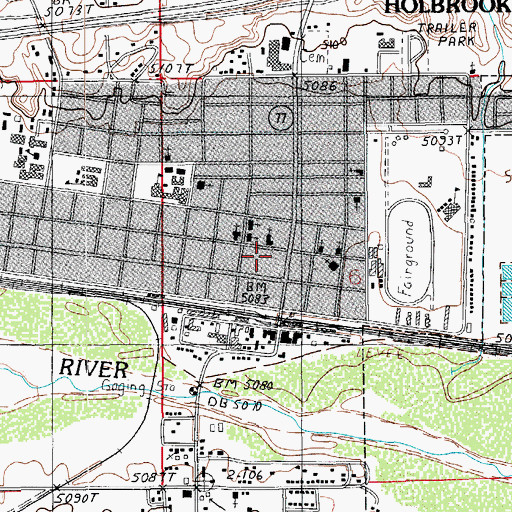 Topographic Map of Navajo County Sheriff's Office District 1, AZ