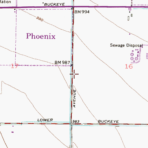 Topographic Map of Phoenix Police Department Estrella Mountain Precinct, AZ