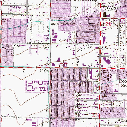 Topographic Map of Phoenix Police Department South Mountain Precinct, AZ