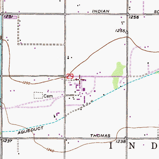 Topographic Map of Salt River Police Department, AZ