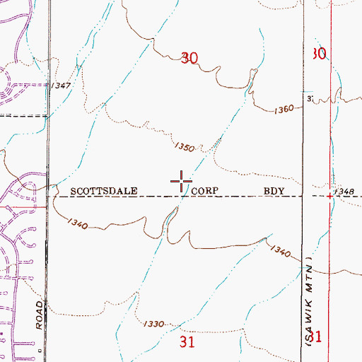 Topographic Map of Scottsdale Police Department District 3, AZ