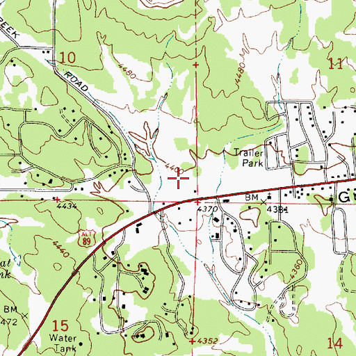 Topographic Map of Sedona Police Department, AZ