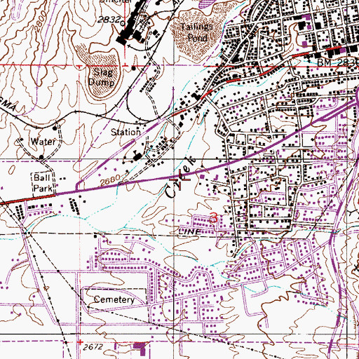 Topographic Map of Superior Police Department, AZ