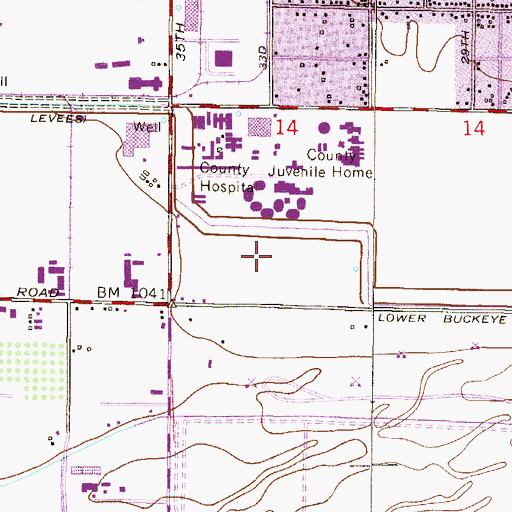 Topographic Map of Maricopa County Lower Buckeye Jail, AZ